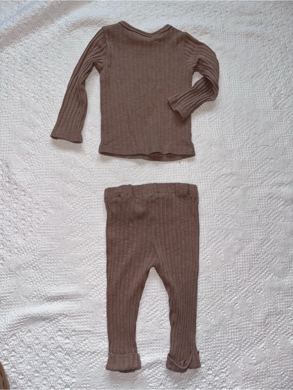 H&M Brown Ribbed Kids Matching Set - Picture 3 of 3